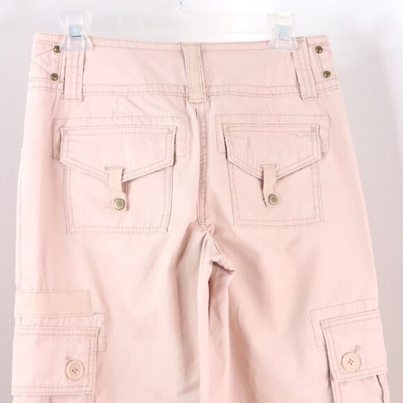NWD New CAbi Carol Anderson Women's 2 Beige Cotton Cargo Cropped Capri Pants - Picture 6 of 10